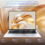 HUAWEI MateBook X Pro Laptop, 14.2 inch Touch Screen, 16GB+512GB, Windows 11 Home Intel 12th Gen Core i5-1240P-Dark Grey - Image 8