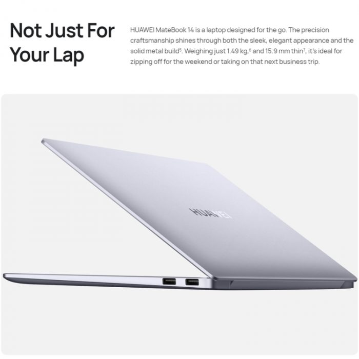 HUAWEI MateBook 14 Laptop, 14 inch Touch Screen, 16GB+512GB/1TB, Windows 11 Home, Intel 12th Gen Core i5-1240P - Image 10