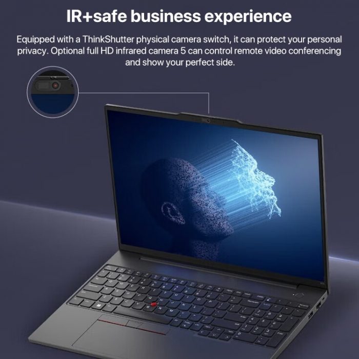 Lenovo ThinkPad E16-B2CD 16 inch Laptop 16GB+512GB, Windows 11 Home, Intel Core i7-13700H-Black - Image 9