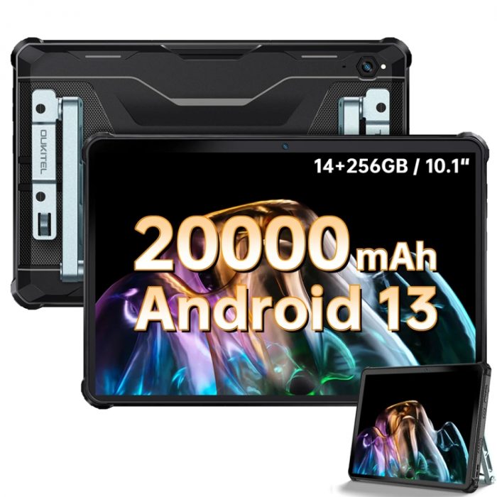 OUKITEL RT6 4G Network IP68/IP69K Rugged Tablet, 10.1 inch Android 13 MediaTek MT8788 Octa Core Support Dual SIM, 8GB+256GB - Image 2