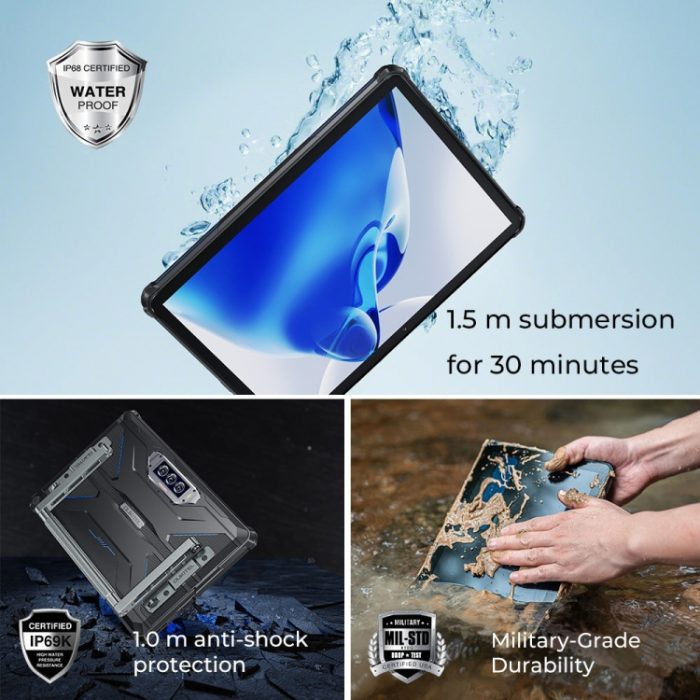 OUKITEL RT7 TITAN 5G Network IP68/IP69K Rugged Tablet, 10.1 inch Android 13  MediaTek Dimensity 720 Octa Core Support Dual SIM, 12GB+256GB - Image 14