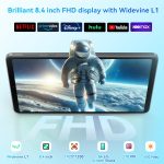 HEADWOLF Fpad5 4G LTE Tablet, 8.4 inch Android 14 MT6789 Octa Core Support Dual SIM, 8GB+128GB Black - Image 6