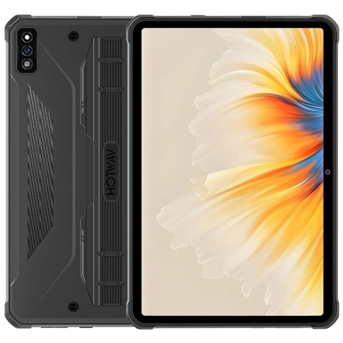 HOTWAV Tab R7 Rugged Tablet, 10.1 inch Android 13 Unisoc Tiger T606 Octa Core 4G Network, 6GB+256GB Black - Image 1