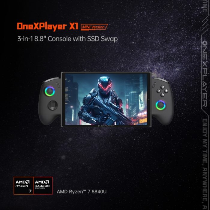 ONE-NETBOOK OneXPlayer X1 mini 8.8 inch Game Console, Windows 11 AMD Ryzen 7 8840U - Image 2