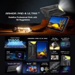 Ulefone Armor Pad 4 Ultra Rugged Tablet, 10.36 inch Android 14 MediaTek Dimensity 6300 Octa Core 5G, 8GB+256GB Black - Image 5