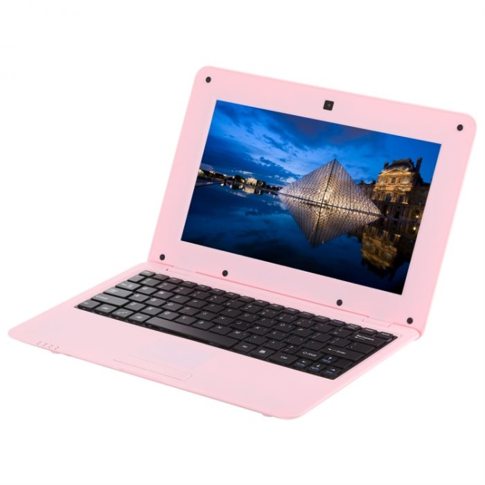 10.1 inch Notebook PC, Android 6.0 A33 Dual-Core ARM Cortex-A9 up to 1.5GHz, WiFi, SD Card, U Disk, 1GB+8GB Pink - Image 1