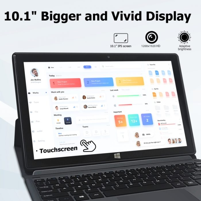 LZ1003 Tablet, 10.1 inch, 8GB+128GB, Windows 11, Intel Gemini Lake N4000 Dual Core, Black - Image 5