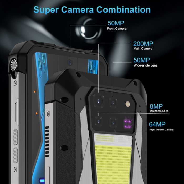 Unihertz Tank 3 Pro 5G / 8849, 16GB/18GB+512GB, Projector, 200MP Camera, Night Vision, 23800mAh Battery, 6.79 inch Android 13 Dimensity 8200 Octa Core, 5G + Projector Screen - Image 4