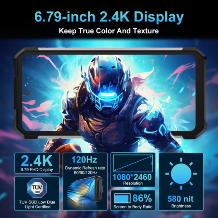 Unihertz 8849 Tank 2 Pro Night Vision Projector Rugged Phone, 12GB+512GB, 6.79 inch Android 14 MTK6789 Octa Core, 4G + Projector Screen - Image 7