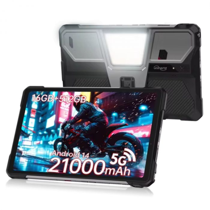 Unihertz 8849 Tank Pad Rugged Tablet PC & Projector, 16GB+512GB, 10.95 inch Android 14 Dimensity 8200 Octa Core 5G + Projector Screen - Image 1