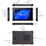 CENAVA W80Y IP68 Rugged Tablet, 8GB+128GB, 8 inch Windows 11 Intel Core i5-10210Y Quad Core - Image 7
